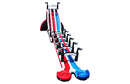 35ft dual lane grand american waterslide