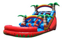 Red Dual Tropical Inflatable Water Slide - 15 FT