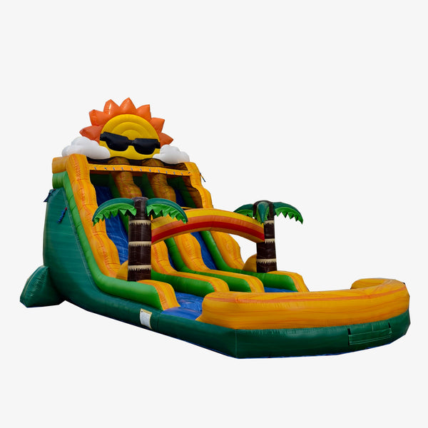 18ft Dual Tropical Sun Waterslide