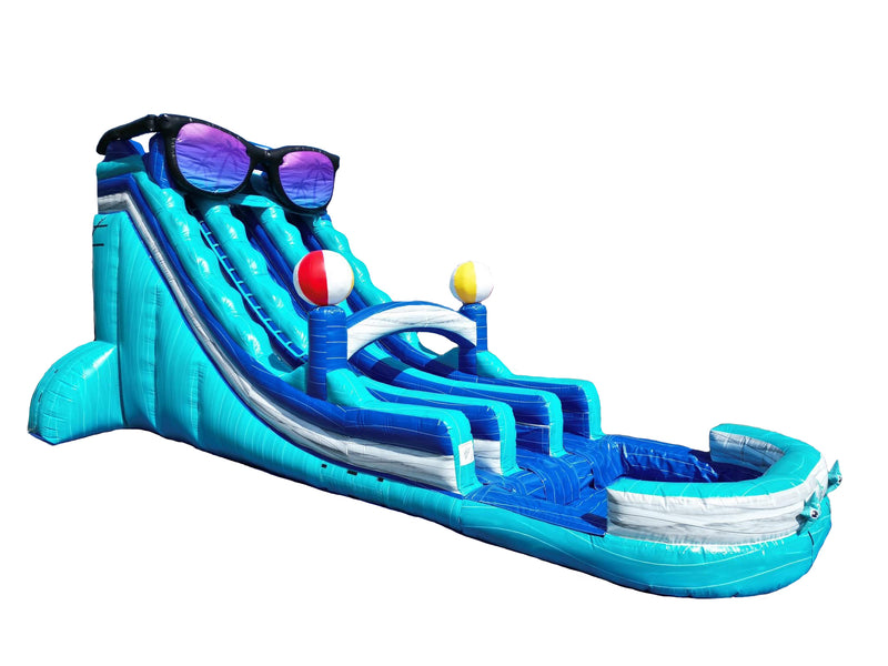 22ft Summer Shades Dual Lane Water Slide