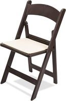 Brown Resin Folding Chair with Cushion