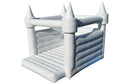 white wedding bounce house