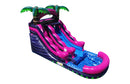 Pink Tropical Inflatable Water Slide - 13 FT