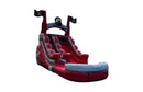 Pirate Red and Grey Marble Inflatable Water Slide - 13 FT