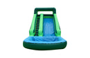 Light Green Tropical Inflatable Water Slide - 14 FT