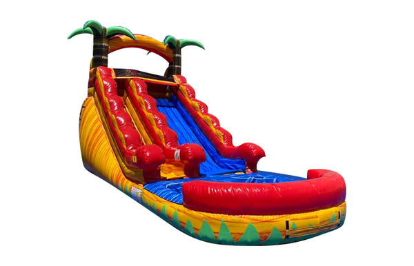 15ft red hot water slide