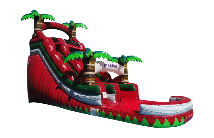 Red Fireball Inflatable Water Slide - 18 FT