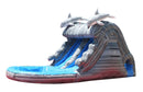 Grey Dolphin Inflatable Water Slide - Commercial-Grade, Wholesale Supplier, 12 ft