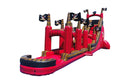 22ft red pirate waterslide with slip n dip