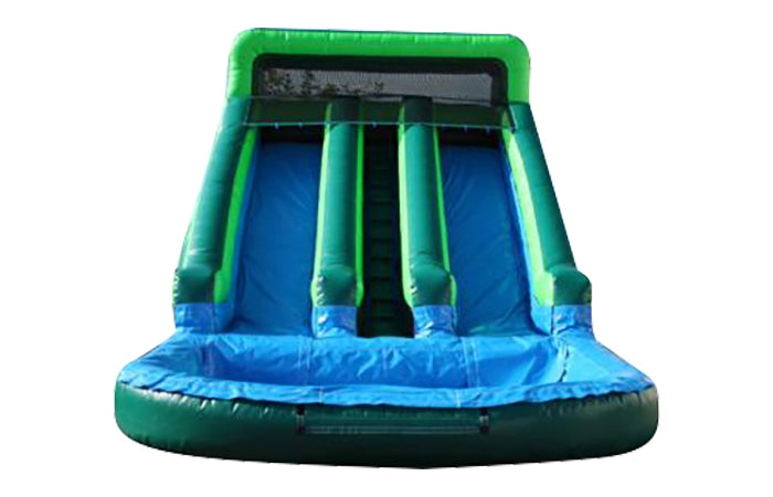 Blue and Green Inflatable Water Slide - 14 FT