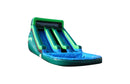 Blue and Green Inflatable Water Slide - 14 FT