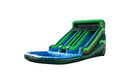 Blue and Green Inflatable Water Slide - 14 FT
