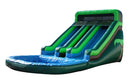 Blue and Green Inflatable Water Slide - 14 FT