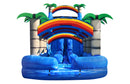 18ft tropical dual lane water slide