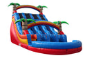18ft. tropical triple ln waterslide