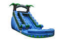 Green and Blue Tropical Inflatable Water Slide - 15 FT
