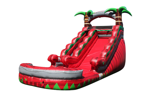 15ft red hot water slide