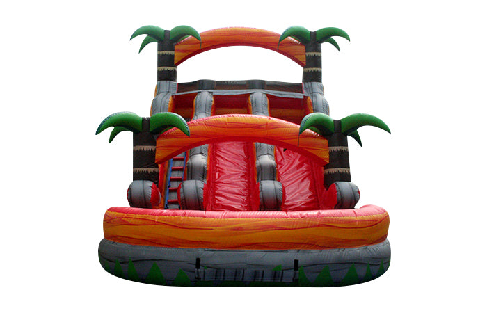 Dual Tropical Rush Inflatable Water Slide - 15 FT