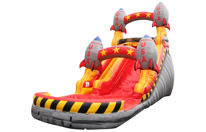 Rocket Ship Inflatable Water Slide - 15 FT