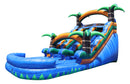 Dual Tropical Rush Inflatable Water Slide - 15 FT