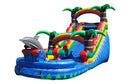 Fiesta Dolphin Tropical Inflatable Water Slide - 15 FT