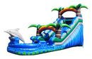 Dolphin Splash Inflatable Water Slide - 15 FT