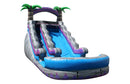 Grey and Blue Tropical Inflatable Water Slide - 15 FT