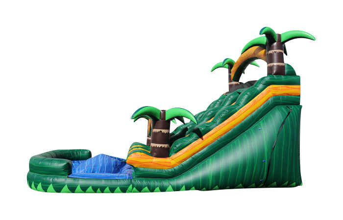 Dual Oasis Paradise Inflatable Water Slide - 15 FT