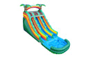 Dual Lane Tropical Lime Inflatable Water Slide - 18 FT