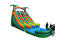 Dual Lane Tropical Lime Inflatable Water Slide - 18 FT