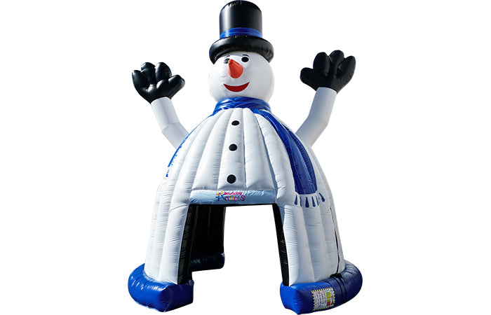 drive through snow man bounce house