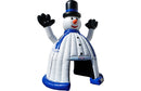drive through snow man bounce house