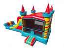 27ft  DL Rainbow Twirl Castle Combo