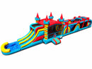 65FT DL Rainbow Twirl Castle Obstacle