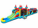 65FT DL Rainbow Twirl Castle Obstacle