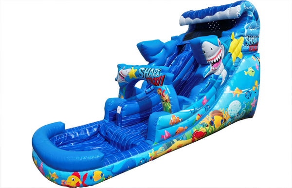 Shark Attack Inflatable Water Slide - 18 FT