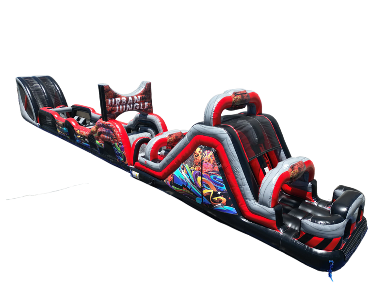 Urban Jungle Inflatable Obstacle Course - Commercial-Grade, Wholesale Supplier, 105 ft