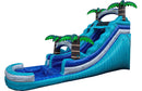 Light Blue Tidal Inflatable Water Slide - 18 FT