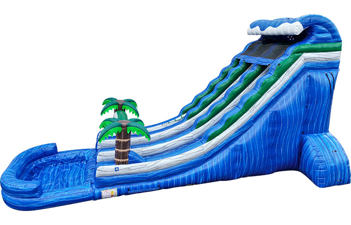 22ft dual BLUE PARTY waterslide