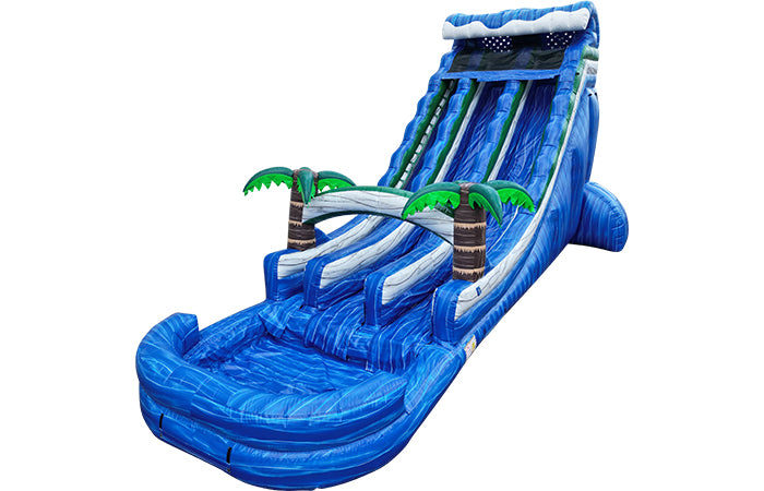 22ft dual BLUE PARTY waterslide