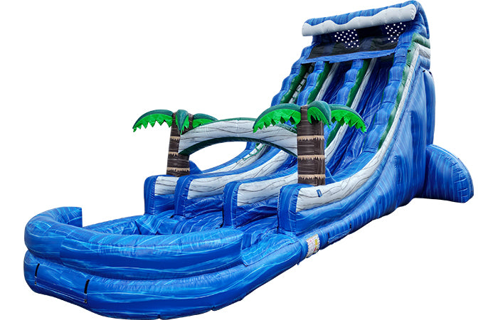 22ft dual BLUE PARTY waterslide