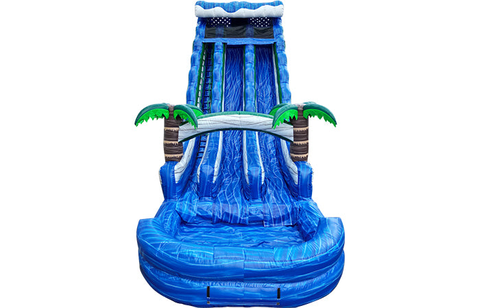 22ft dual BLUE PARTY waterslide