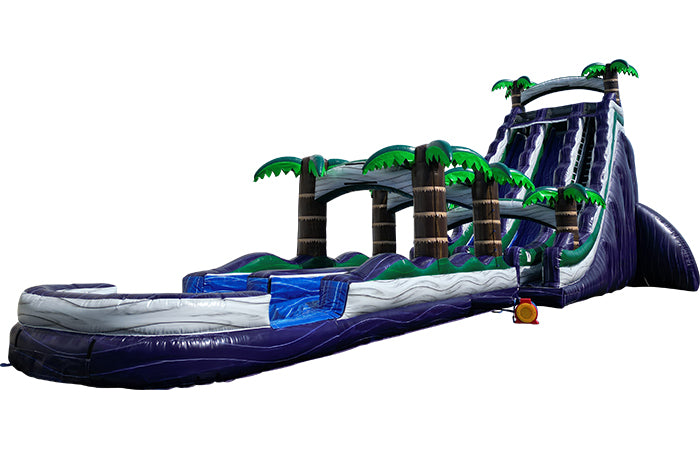 27ft dual ln purple splash water slide