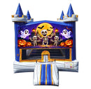 Halloween Skeleton Dance modular banner with three dancing skeletons, ghosts and pumpkins, mounted on a modular jumper