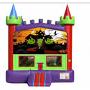 Haunted Monster House modular banner shown mounted on a modular jumper