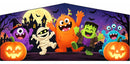 Halloween Monster Party modular banner flat artwork panel