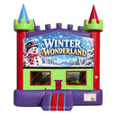 Winter Wonderland modular banner with a waving snowman and snowy mountains, mounted on a modular jumper