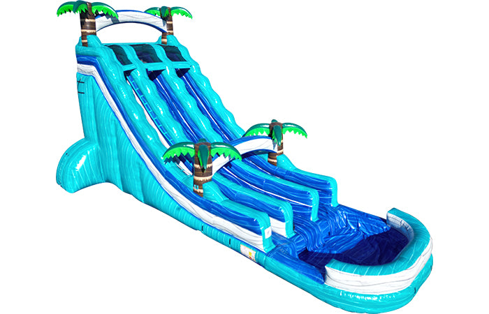 22ft dual tropical teal waterslide