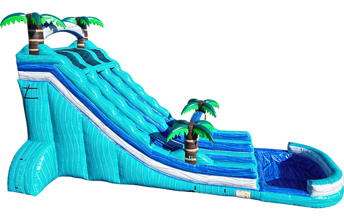 22ft dual tropical teal waterslide